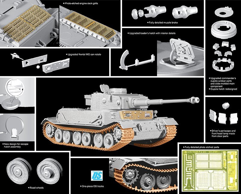 Dragon 6797 Sd.Kfz.181 Panzerkampfwagen VI(P) w/Zimmerit 1/35 – zdjęcie 2