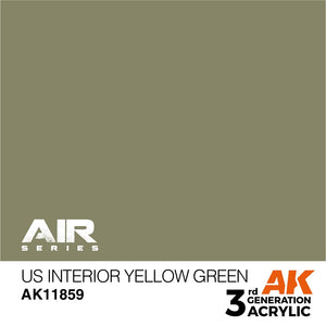 AK Interactive AK11859 US INTÉRIEUR JAUNE VERT – AIR 17 ml