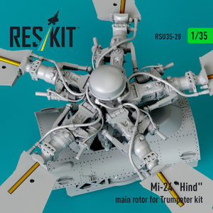 RESKIT RSU35-0020 Mi-24 &amp;quot;Hind&amp;quot; main rotor for Trumpeter kit (3D Printed) 1/35 – zdjęcie 4