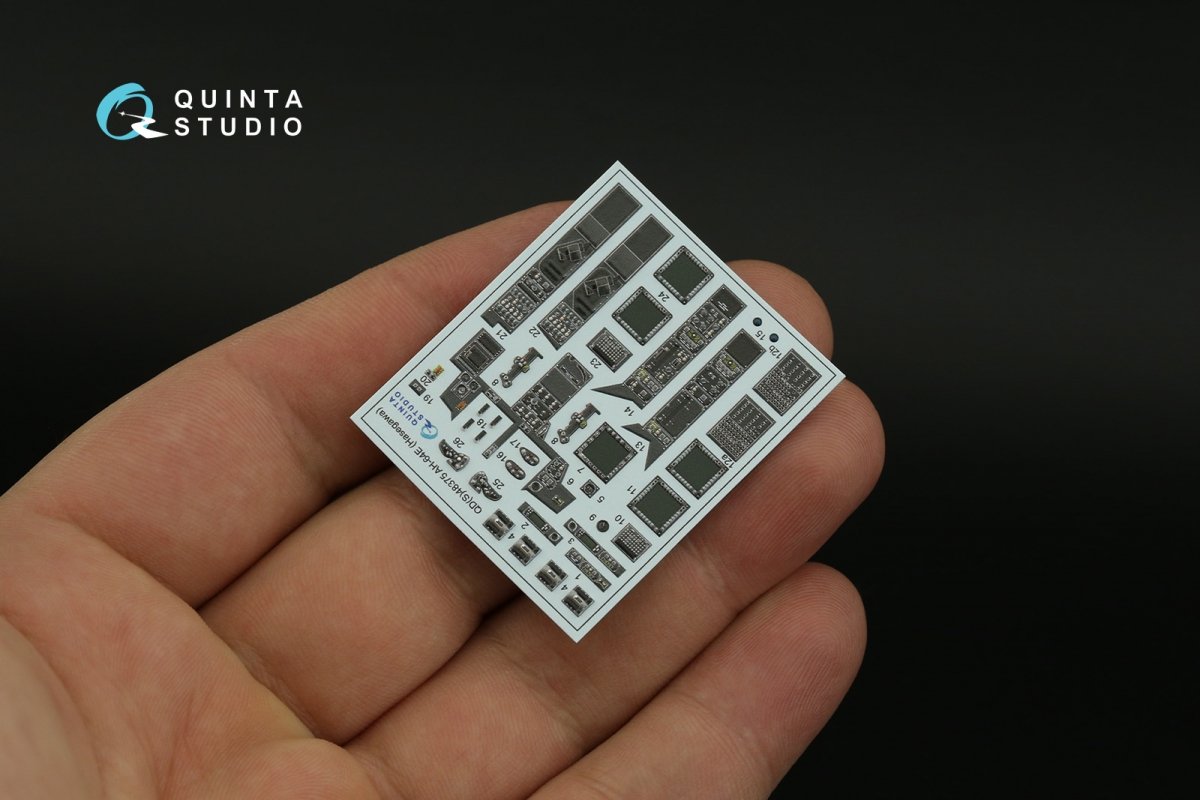 Quinta Studio QD48375 AH-64E 3D-Printed &amp;amp; colored Interior on decal paper (Hasegawa) 1/48 – image 5
