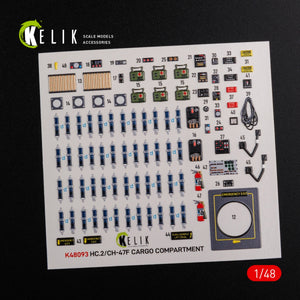 KELIK K48093 CH-47F interior 3D decals for Italeri kit 1/48 – image 2
