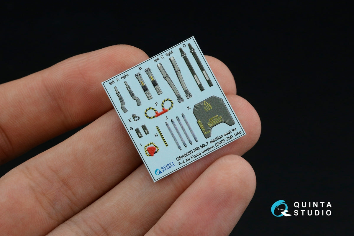 Quinta Studio QD+48448 F-4G early 3D-Printed &amp;amp; coloured Interior on decal paper (Zoukei Mura SWS) (with 3D-printed resin parts) 1/48 – zdjęcie 6