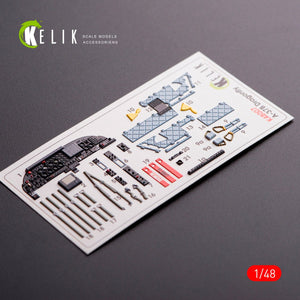 KELIK K48007 A-37B DRAGONFLY INTERIOR 3D DECALS FOR TRUMPETER KIT 1/48 – zdjęcie 2