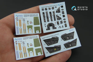 Quinta Studio QD48116 Mirage 2000D 3D-Printed &amp;amp; coloured Interior on decal paper (for Kinetic kit) 1/48 – zdjęcie 3