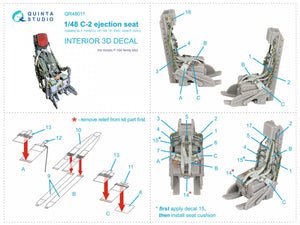 Quinta Studio QR48011 C-2 seat for F-104 family ( Kinetic ) 1/48 – zdjęcie 2