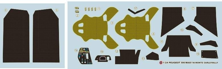 Beemax E24026 Peugeot 306 Maxi EVO2 1998 Monte Carlo Rally Class Winner - DETAIL UP set 1/24 – image 4