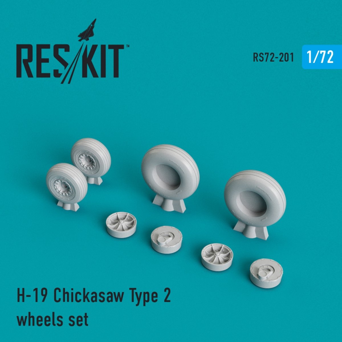RESKIT RS72-0201 H-19 "CHICKASAW" TYPE 2 WHEELS SET 1/72