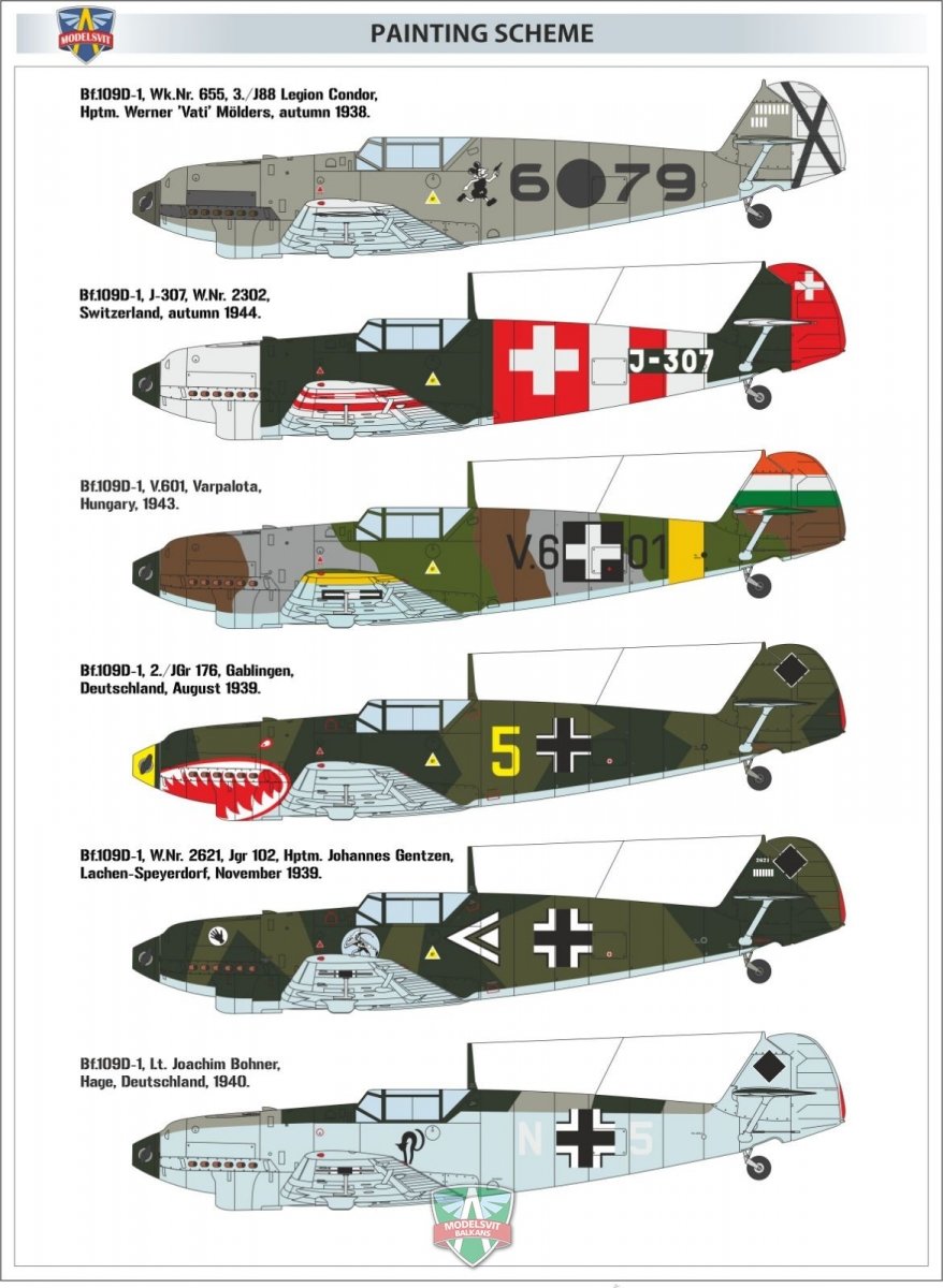 Modelsvit 4806 Messerschmitt Bf.109 D-1 1/48 – Bild 4
