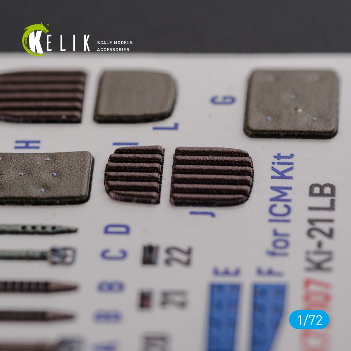 KELIK K72107 KI-21 interior 3D decals for ICM kit 1/72 – image 9