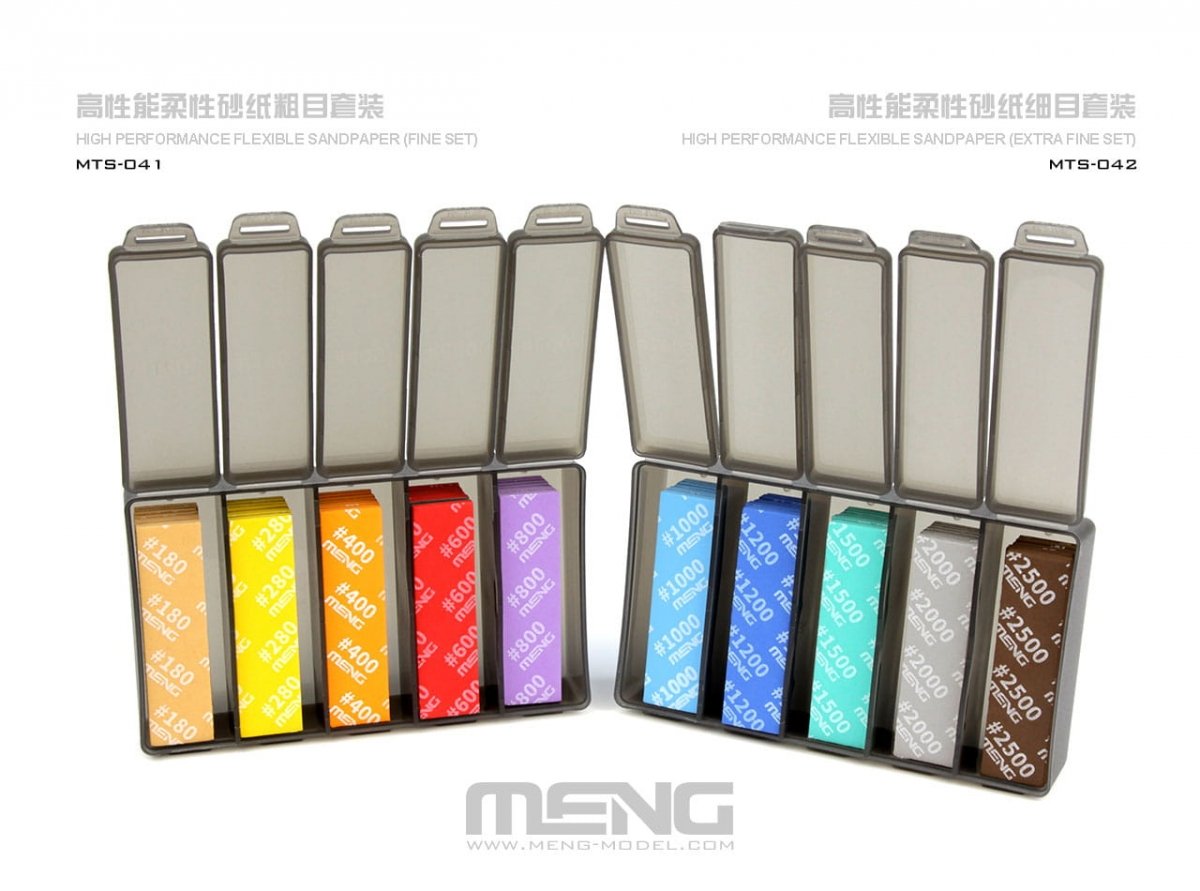 Meng Model MTS-042 High Performance Flexible Sandpaper (Extra FineSet) (sanding set) – image 3