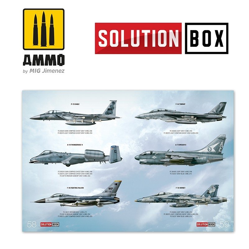AMMO of Mig Jimenez 6509 How To Paint USAF Navy Grey Fighters Solution Book – zdjęcie 8
