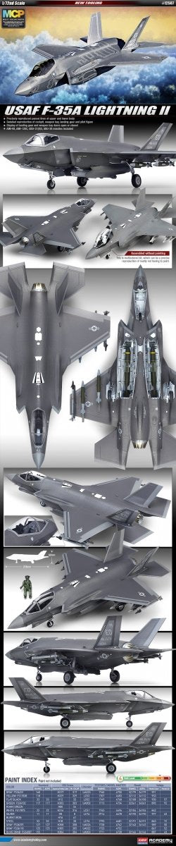 Academy 12507 Lockheed Martin F-35A Lightning II (USAAF) 1/72 – zdjęcie 2
