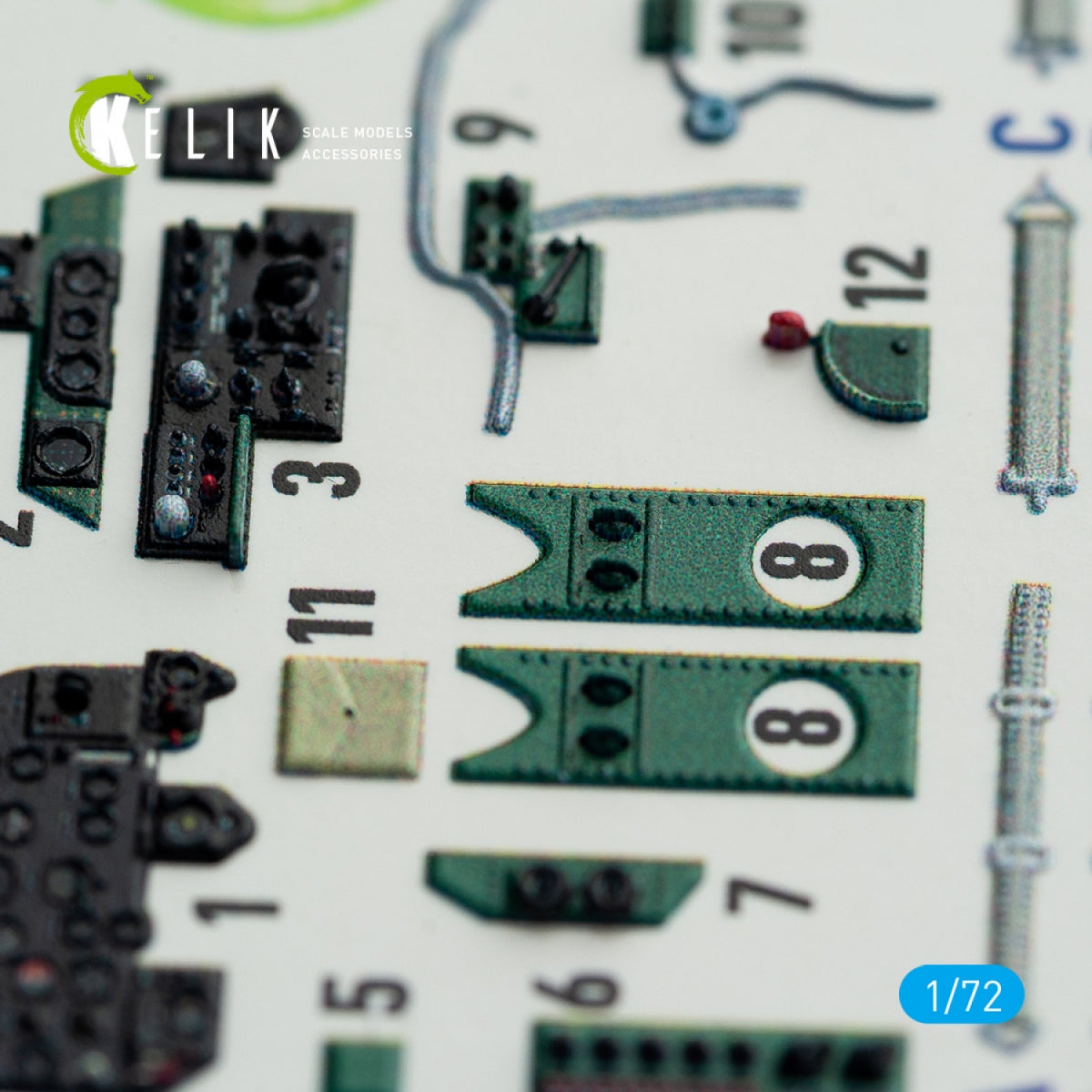 KELIK K72060 M6A1 SEIRAN INTERIOR 3D DECALS FOR TAMIYA KIT 1/72 – zdjęcie 3