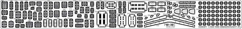 Pontos 35028WD1 HMS Dreadnought Wooden Deck set 1907 1/350 – image 3