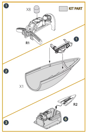 Clear Prop! CPA48056 F-86A Canopy frame detailing set for CP kits 1/48 – zdjęcie 3