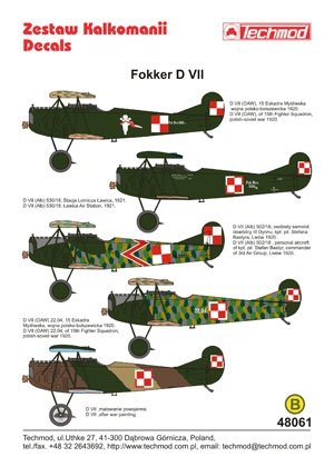 Techmod 48061 - Fokker D.VII 1/48 – image 2