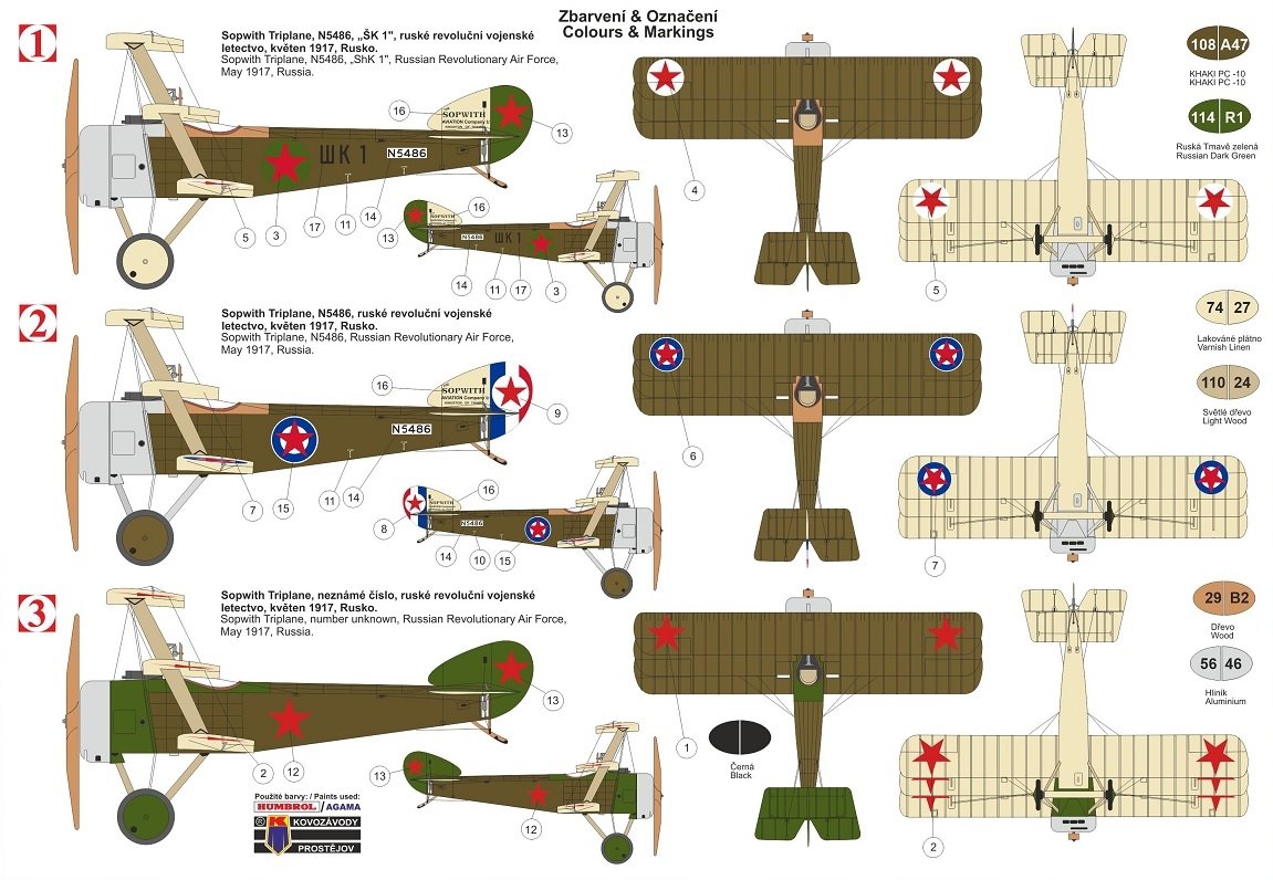 Kovozavody Prostejov KPM0182 Sopwith Triplane Russian 1/72 – image 2