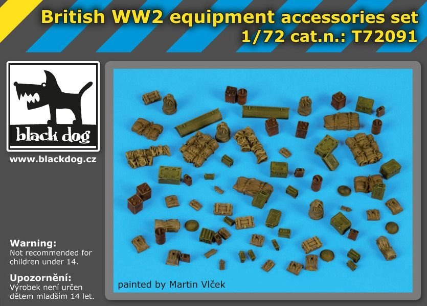 Black Dog T72091 British WW II equipment accessories set 1/72 – zdjęcie 3