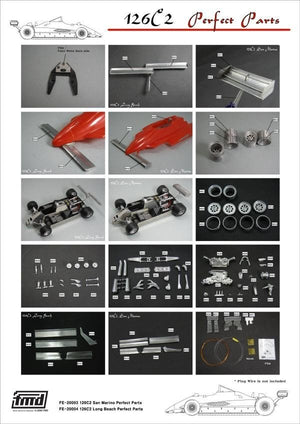 KA Models FE-20004 FERRARI 126C2 (LONG BEACH) PERFECT PARTS SET Fujimi 1/20 – zdjęcie 5
