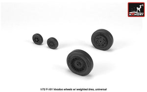 Armory Models AW72321 F-101 Voodoo wheels w/ optional nose wheels &amp;amp; weighted tires 1/72 – image 3