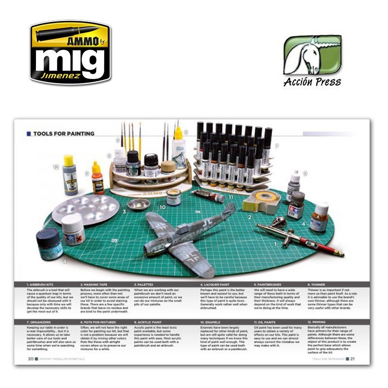 AMMO of Mig Jimenez EURO0014 AIRCRAFT MODELLING ESSENTIALS (English) – zdjęcie 3