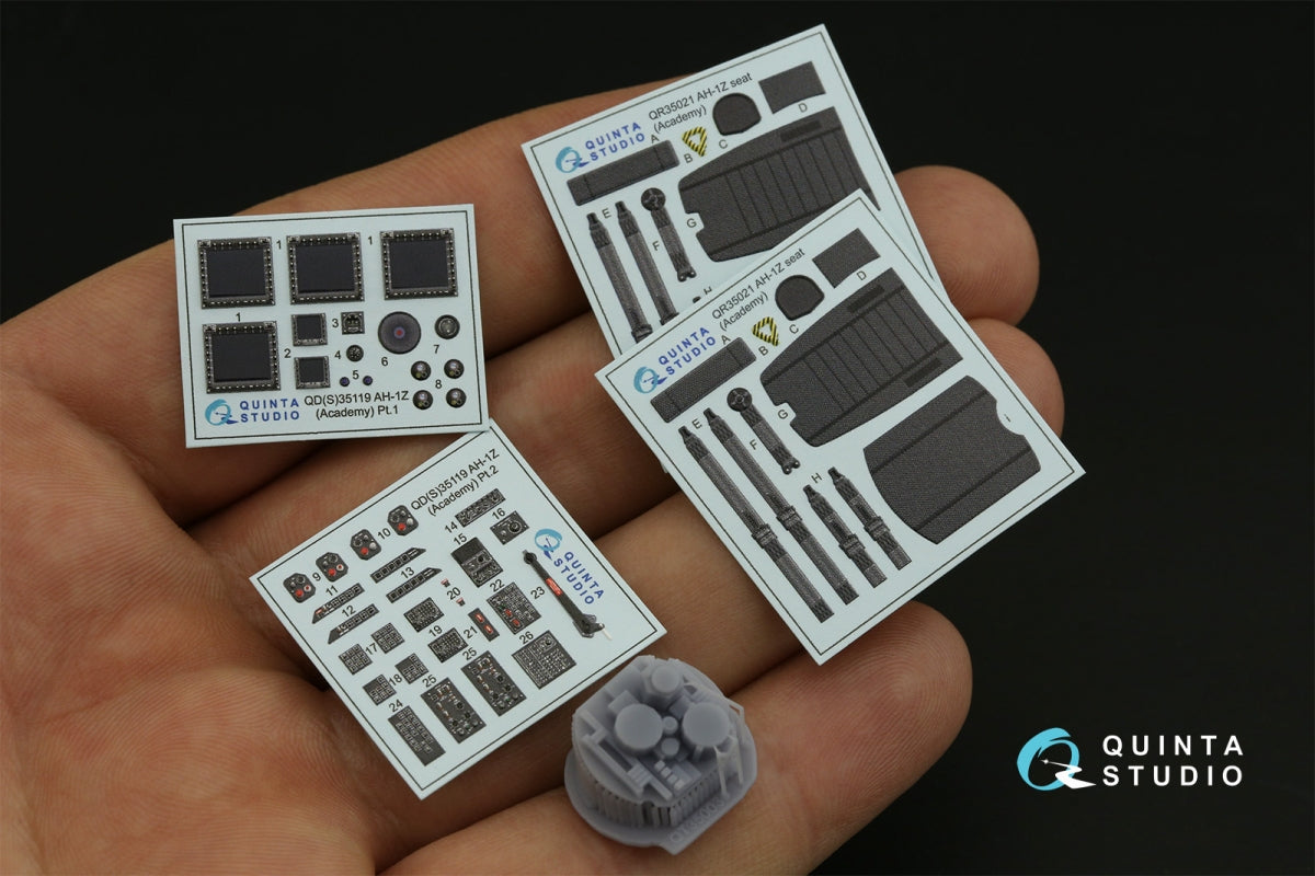 Quinta Studio QD+35119 AH-1Z 3D-Printed colored Interior on decal paper (Academy) (with 3D-printed resin parts) 1/35 – image 4