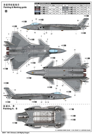 Trumpeter 05811 Chinese J-20 Mighty Dragon 1/48 – image 11