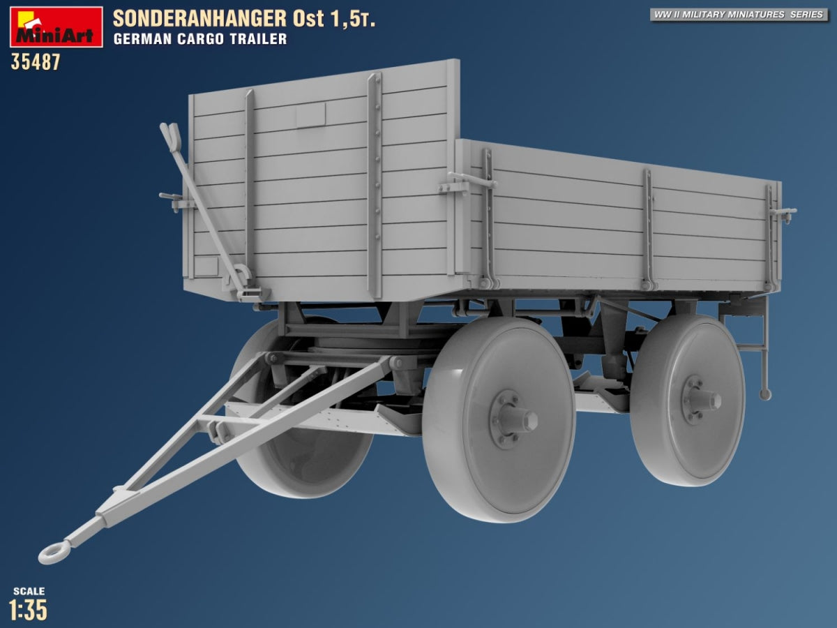 MiniArt 35487 Sonderanhanger 0st 1,5T. German Cargo Trailer 1/35 – zdjęcie 9