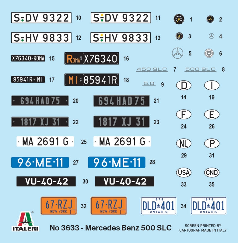 Italeri 3633 Mercedes Benz 500 SLC 1/72 – image 5