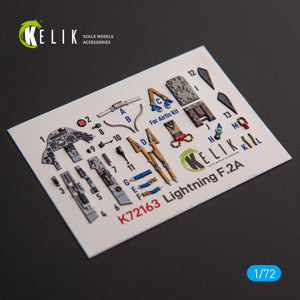 Kelik K72163 F.2A Lighting - interior 3D decals for Airfix kit 1/72