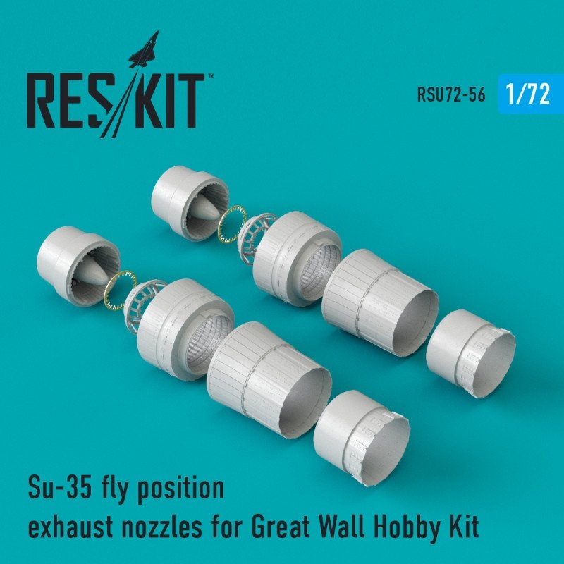 RESKIT RSU72-0056 Su-35 fly position exhaust nozzles for Great Wall Hobby 1/72