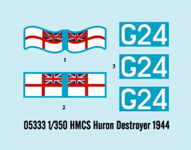 Trumpeter 05333 HMCS Huron Destroyer 1944 1/350 – image 4