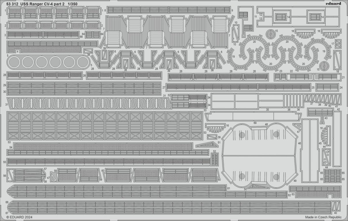 Eduard BIG5374 USS Ranger CV-4 TRUMPETER 1/350 – zdjęcie 2