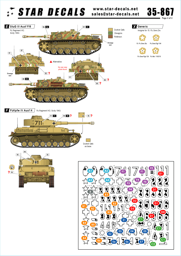 Star Decals 35-867 German Tanks in Italy 4 1/35 – zdjęcie 2
