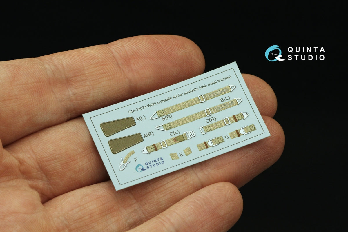 Quinta Studio QR+32033 Ceintures de sécurité pour avions de chasse de la Luftwaffe de la Seconde Guerre mondiale (avec boucles métalliques) (Tous les kits) 1/32 – image 5