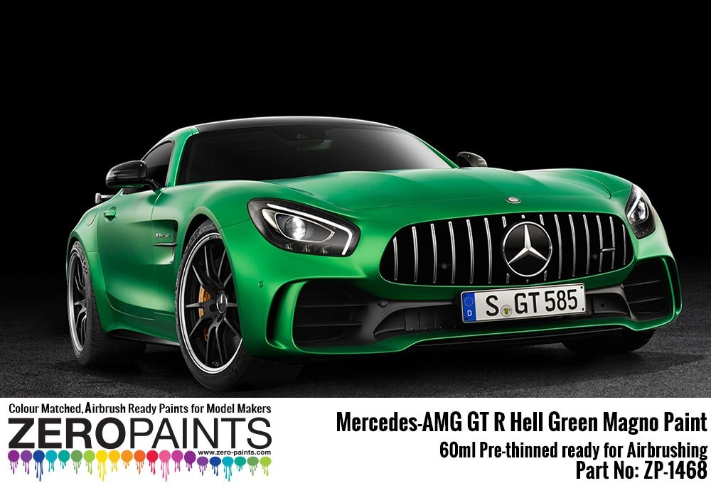 Zero Paints ZP-1468 Mercedes AMG GT R Hell Green (Matt) Paint 60ml – zdjęcie 2