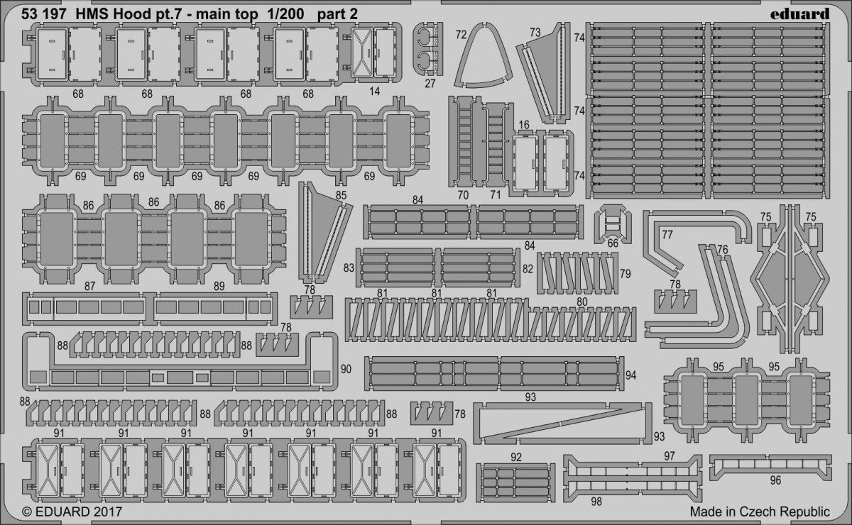 Eduard 53197 HMS Hood pt. 7 main top TRUMPETER 1/200 – zdjęcie 2