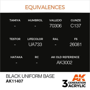 AK Interactive AK11407 Black Uniform Base 17ml – zdjęcie 3