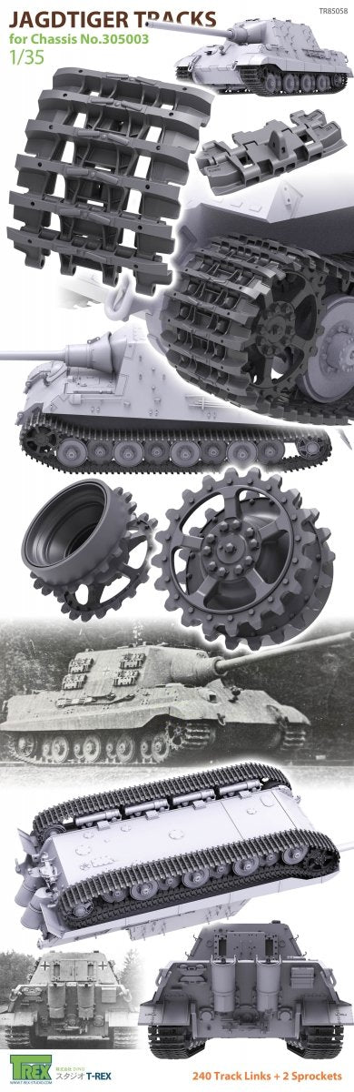 T-Rex Studio TR85058 Jagdtiger Tracks for Chassis No.305003 w/ Sprockets 1/35 – imagen 2
