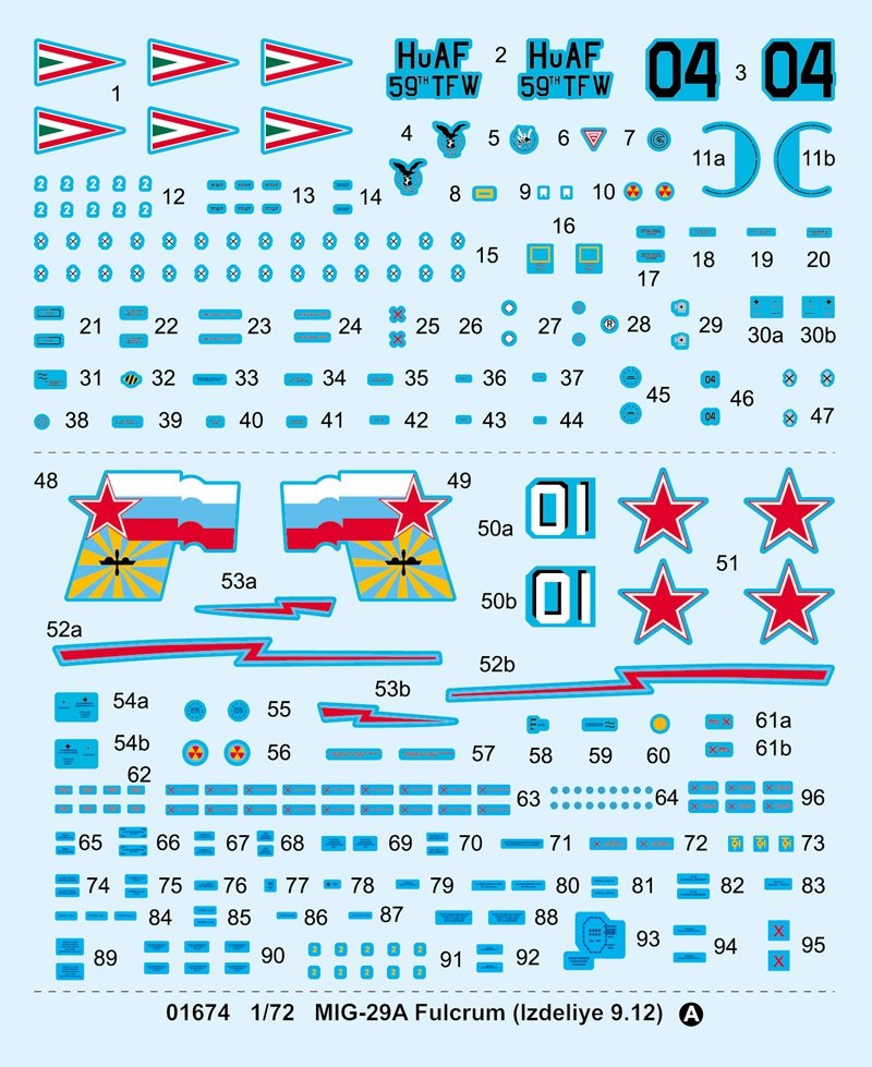 Trumpeter 01674 MIG-29A Fulcrum Izdeliye 9.12 – image 5