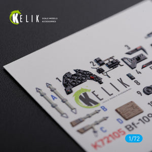 KELIK K72105 BF109 G-6 interior 3D decals for Tamiya kit 1/72 – zdjęcie 5