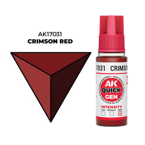 AK Interactive AK17031 CRIMSON RED – QUICK GEN COLOR 18ml