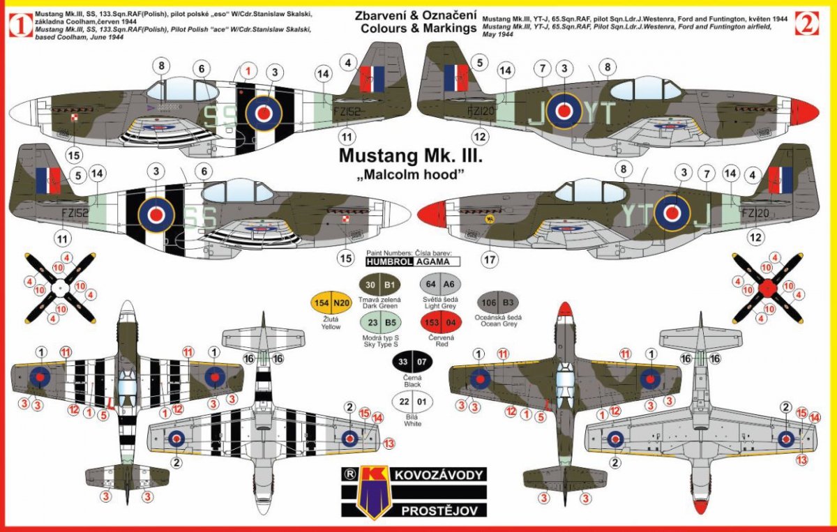 Kovozavody Prostejov KPM0032 MUSTANG III 1/72 – zdjęcie 2