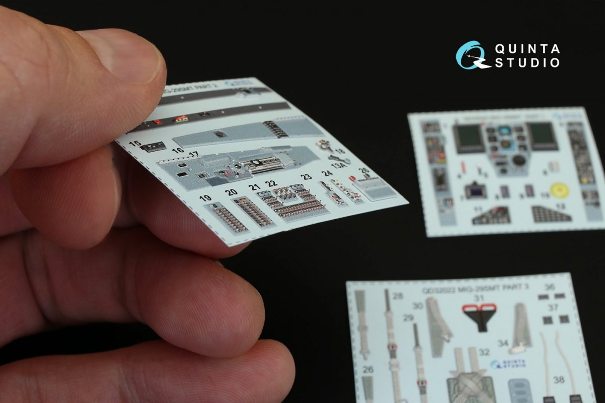 Quinta Studio QD32022 MiG-29SMT 3D-Printed &amp;amp; colored Interior on decal paper (for Trumpeter kit) 1/32 – image 6
