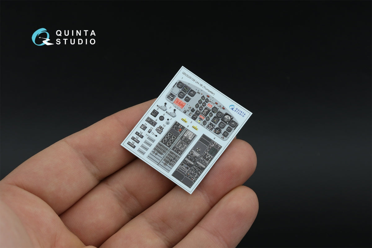 Quinta Studio QDS-35158 UH-1B 3D-Printed &amp;amp; colored Interior on decal paper (Trumpeter) (Small version) 1/35 – image 7