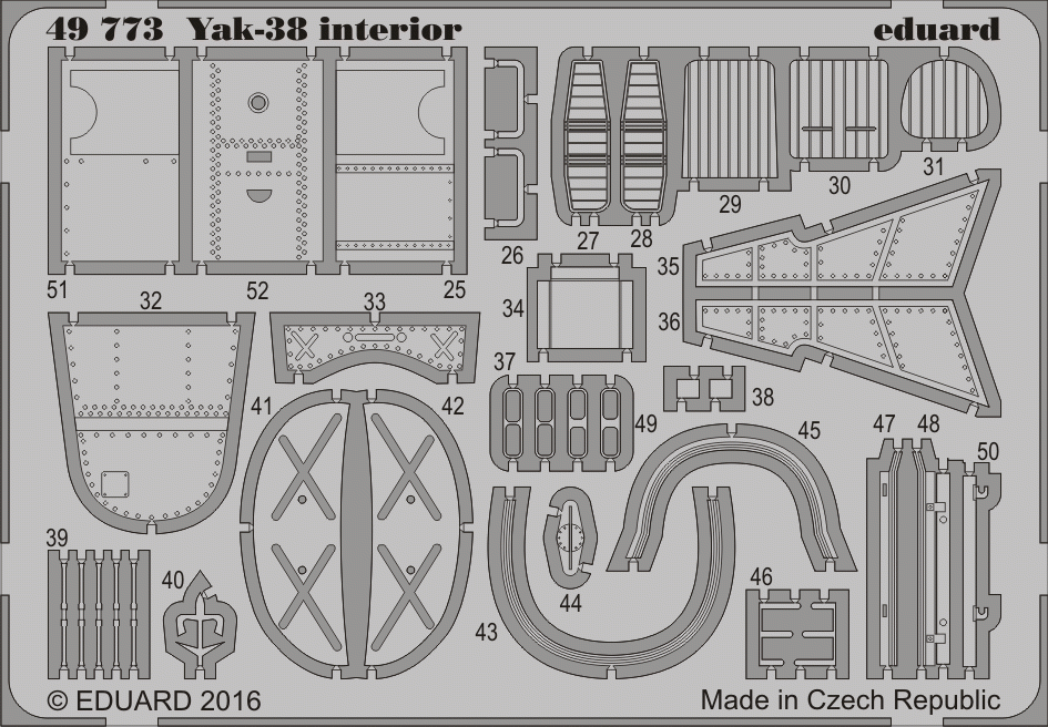 Eduard 49773 Yak-38 interior 1/48 Hobby Boss – zdjęcie 2