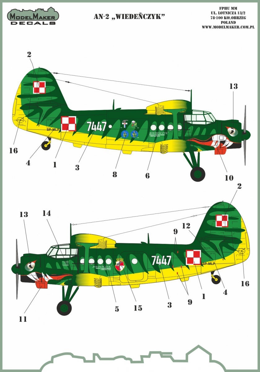 ModelMaker Decals MD48115 An-2 &amp;quot;Viennese&amp;quot; 1/48