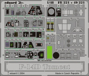 Maquette Eduard FE221 F-14D au 1/48 Hasegawa
