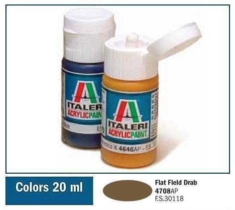 Italeri 4708AP FLAT FIELD DRAB 20ml