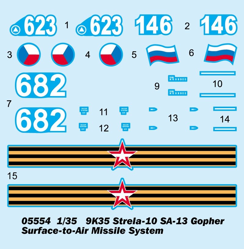 Trumpeter 05554 9K35 Strela-10 SA-13 Gopher Surface-to-Air Missile System 1/35 – zdjęcie 3